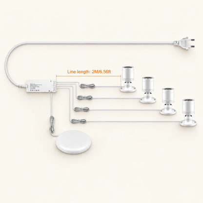 Verstecktes Touch-Sensor-LED-Schrankleuchten-Set – 12V 3W, dimmbar
