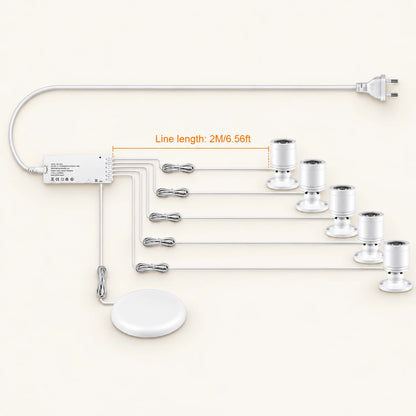 Verstecktes Touch-Sensor-LED-Schrankleuchten-Set – 12V 3W, dimmbar
