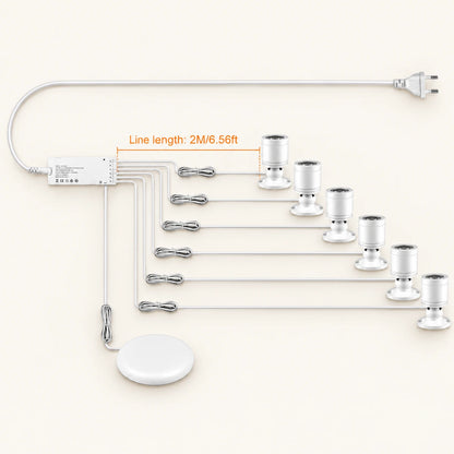 Verstecktes Touch-Sensor-LED-Schrankleuchten-Set – 12V 3W, dimmbar