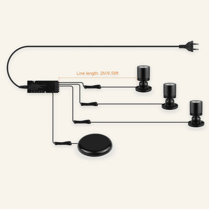 Verstecktes Touch-Sensor-LED-Schrankleuchten-Set – 12V 3W, dimmbar