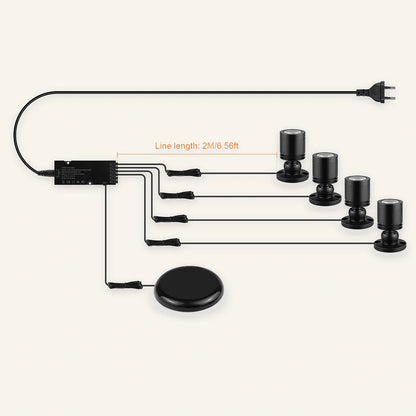 Verstecktes Touch-Sensor-LED-Schrankleuchten-Set – 12V 3W, dimmbar