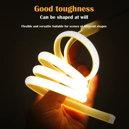 High-Density COB Neon Strip Light - 220–240V EU Plug, IP67, 288 LEDs/m