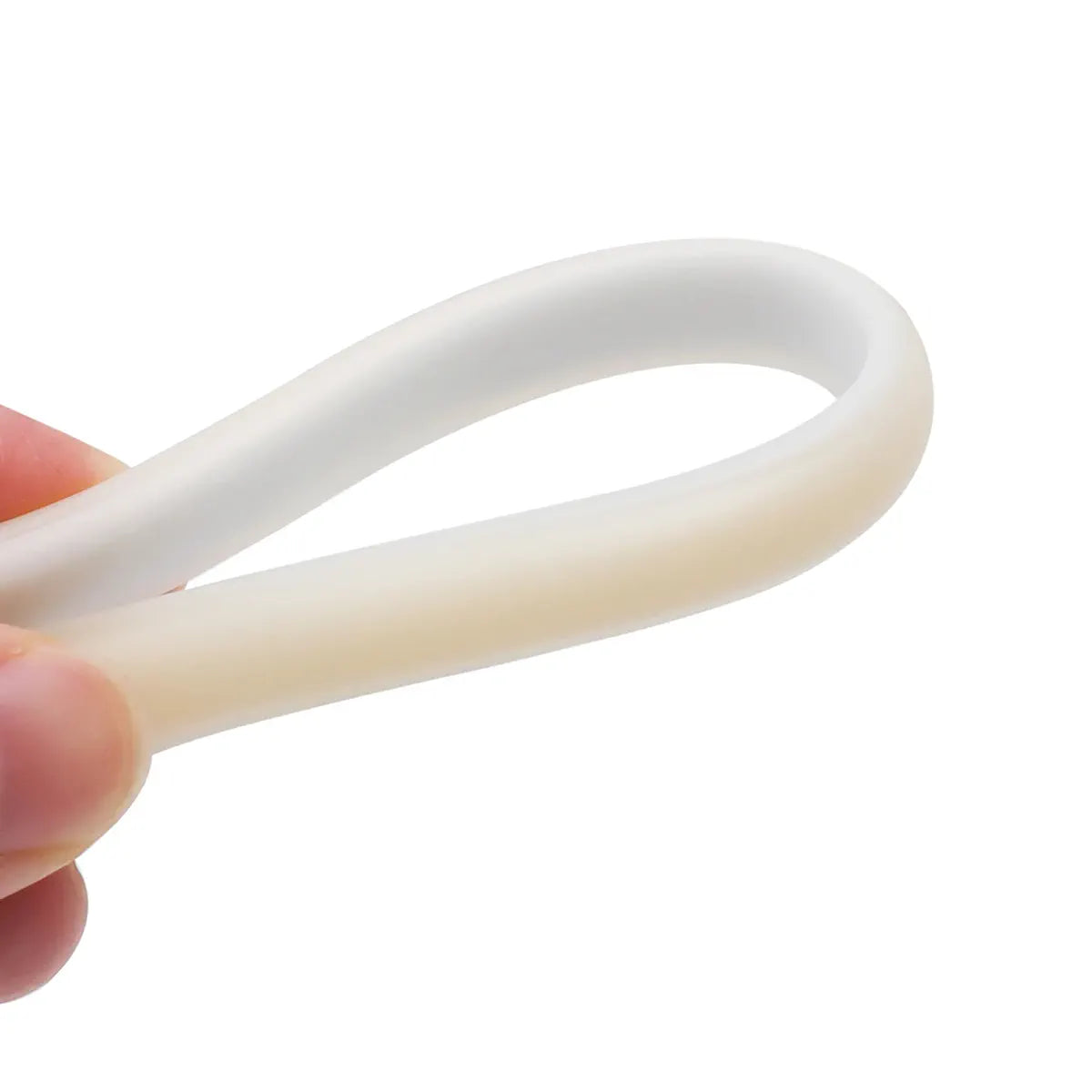 Flexible unlit COB neon tube bent into a loop