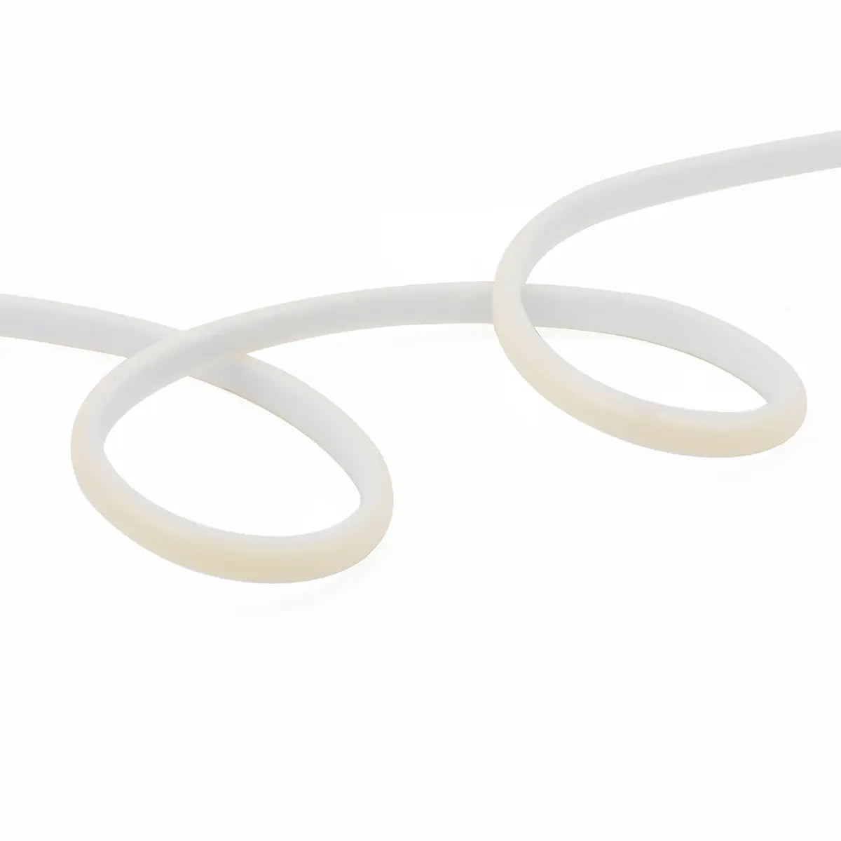 Unlit flexible COB neon tube arranged in curved loops