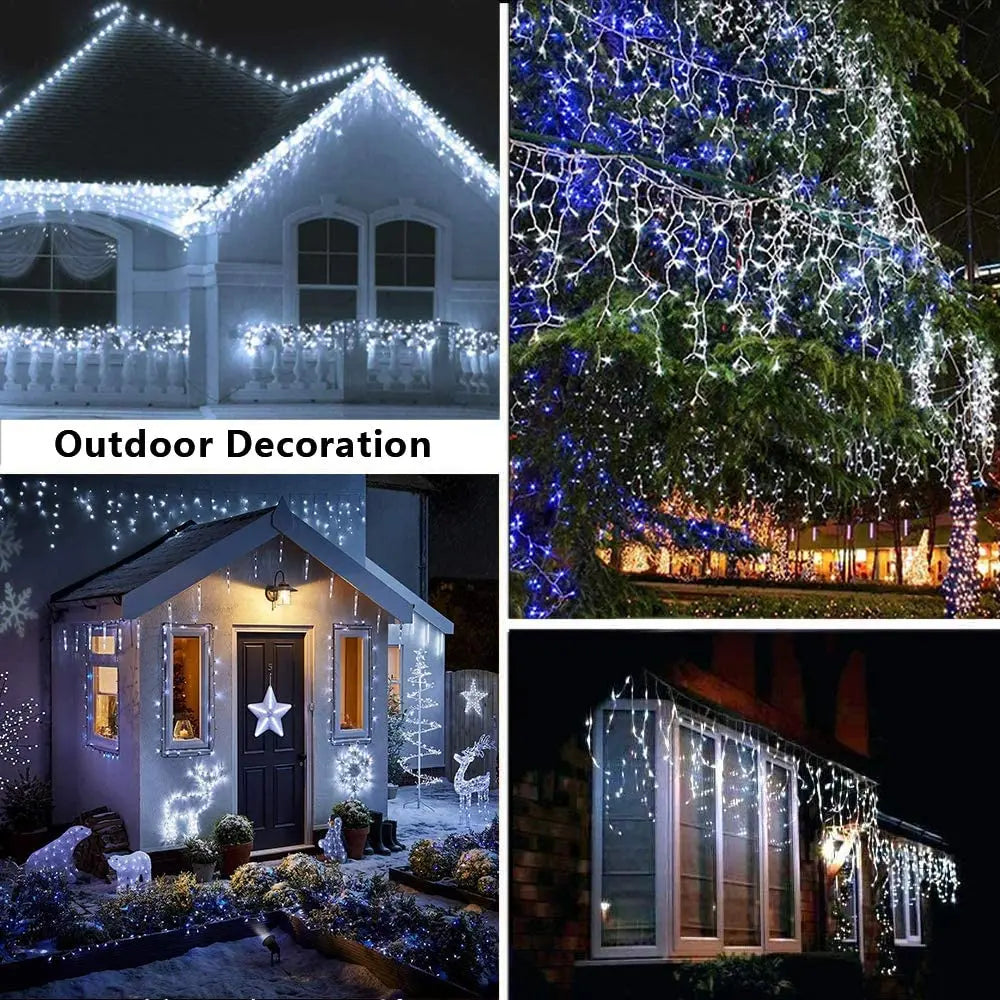 IP65 7-20M LED Christmas Icicle Lights For Street Eave Decor - Lumaz