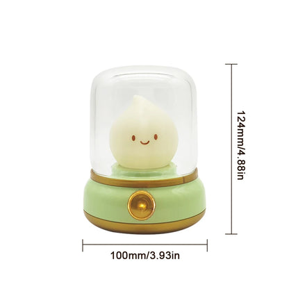 Kerosin-LED-Nachtlicht, niedliches flammenloses Kerzenlicht mit zwei Modi, USB-aufladbar