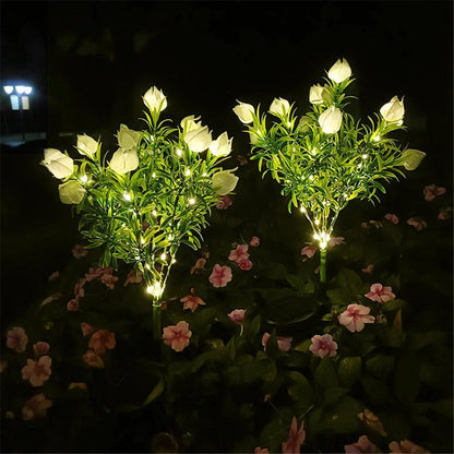 LED Artificial Tree Flower Outdoor Solar Light With 42LEDs Waterproof - Lumaz