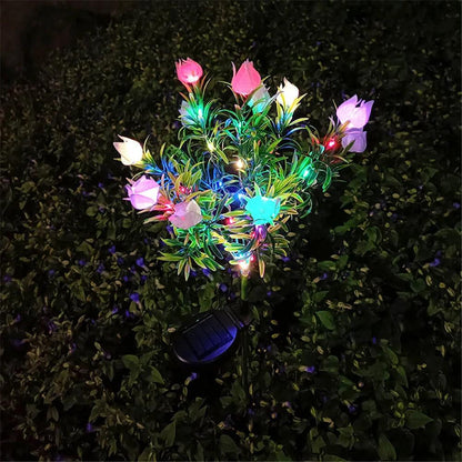 LED Artificial Tree Flower Outdoor Solar Light With 42LEDs Waterproof - Lumaz