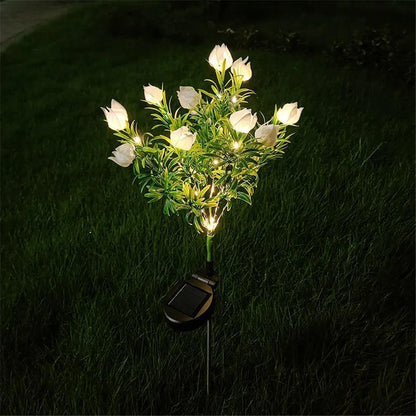 LED Artificial Tree Flower Outdoor Solar Light With 42LEDs Waterproof - Lumaz