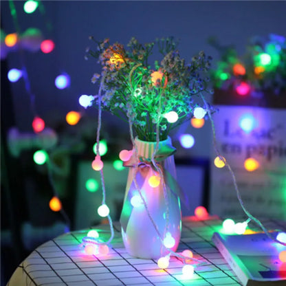 Led Ball String Lights With USBBattery Operated Outdoor Globe Fairy Light - Lumaz