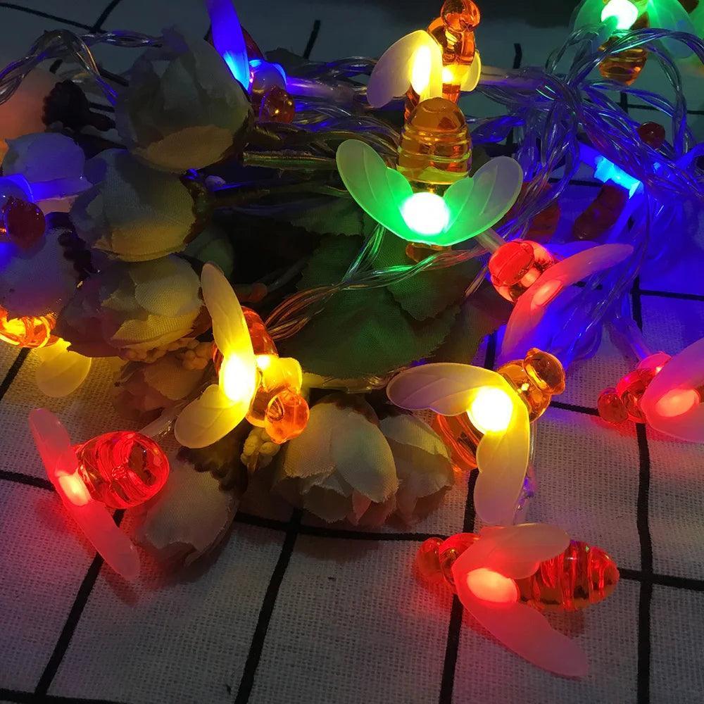 LED Cute Bee Outdoor Solar String Light With 20LEDs For Garden Decoration - Lumaz