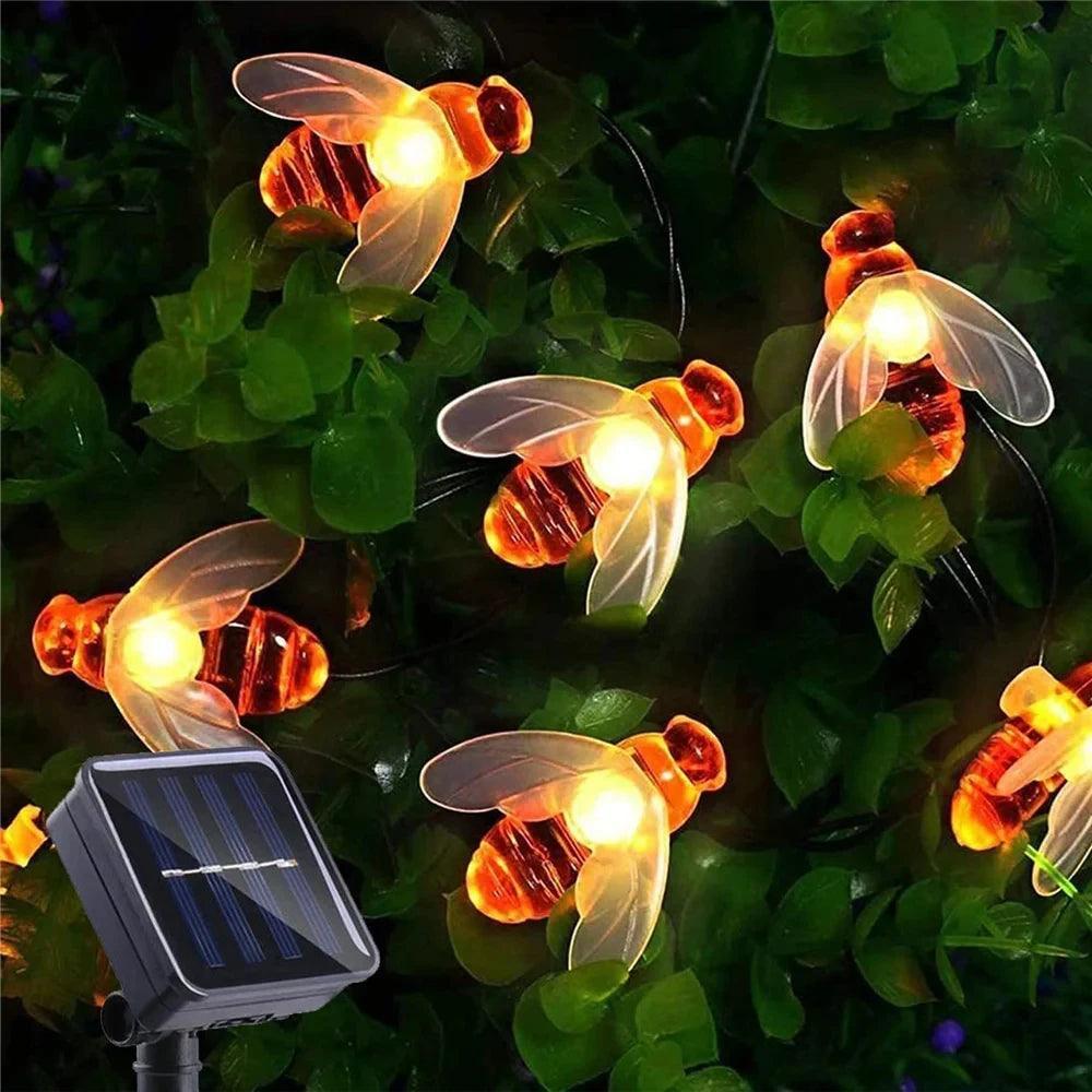Led Light Bee Lifelike Bee Solar LED String Lights - 20 Bees, Auto On/Off, IP65 Wate ...