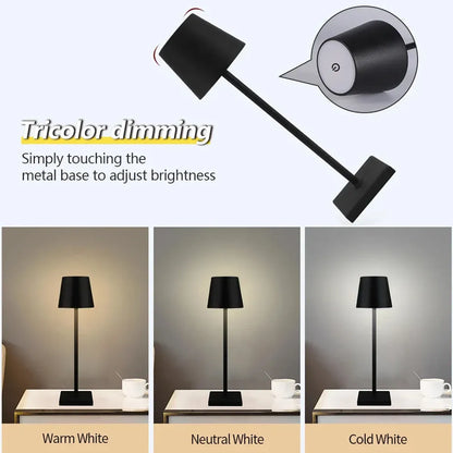 LED Desk Lamp Usb Rechargeable Bar Ambiance Table Lamp Wireless Touch Lamps