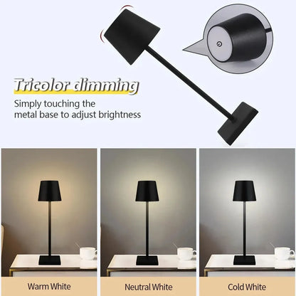 LED Desk Lamp Usb Rechargeable Bar Ambiance Table Lamp Wireless Touch Lamps