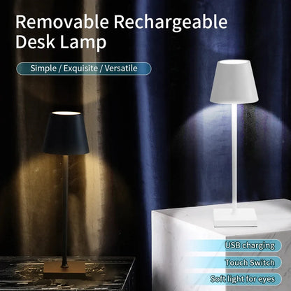 LED Desk Lamp Usb Rechargeable Bar Ambiance Table Lamp Wireless Touch Lamps