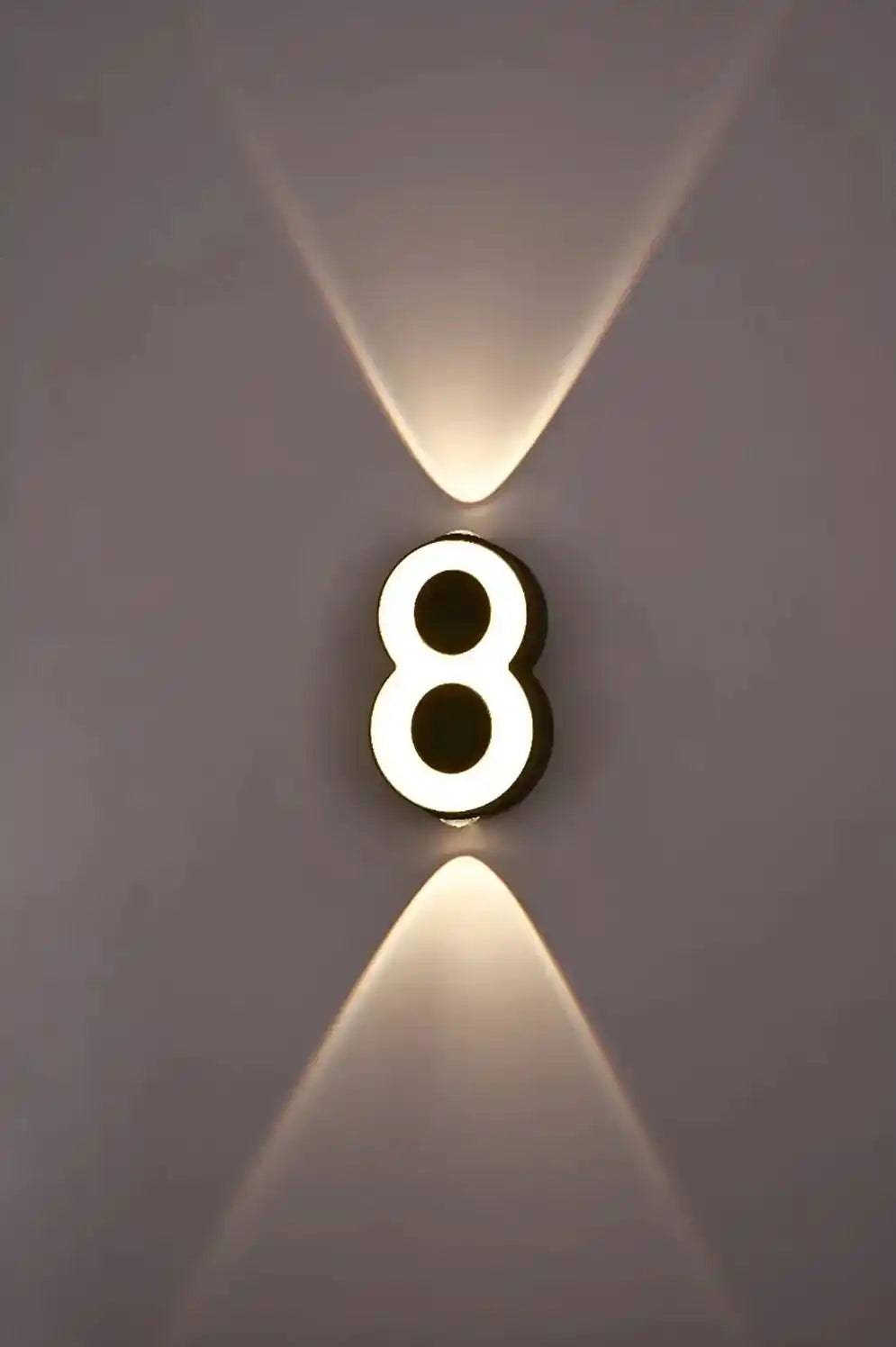 LED Digit Number Outdoor Wall Lights Waterproof Porch Garden Wall Sconce