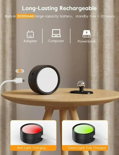 LED Magnetic Wall Sconce Rechargeable Dimmable Wall Lights with Remote 360° Rotation