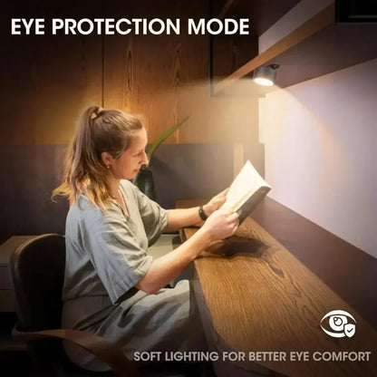 LED Magnetic Wall Sconce Rechargeable Dimmable Wall Lights with Remote 360° Rotation