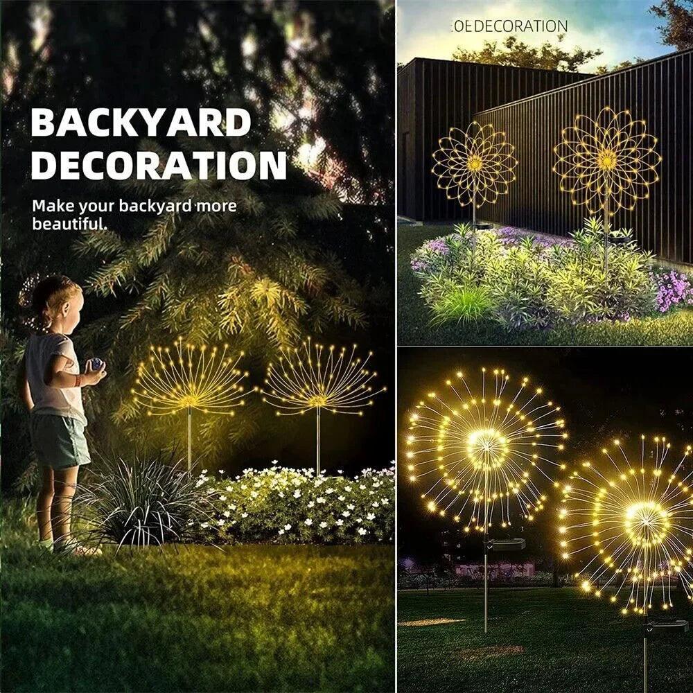 LED Outdoor Solar Firework Light With Color Changeable Design - Lumaz