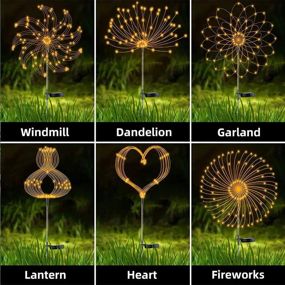 LED Outdoor Solar Firework Light With Color Changeable Design - Lumaz