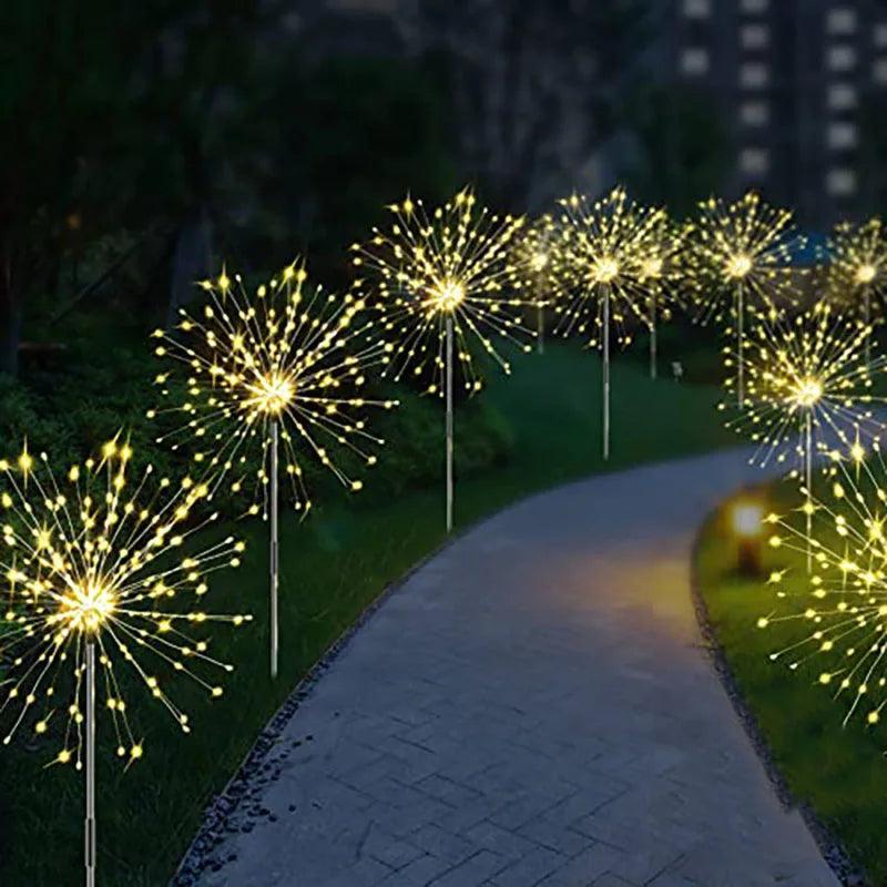 LED Outdoor Solar Firework Light With Color Changeable Design - Lumaz