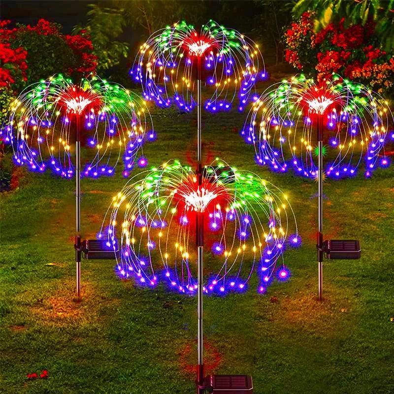 LED Outdoor Solar Firework Light With Color Changeable Design - Lumaz