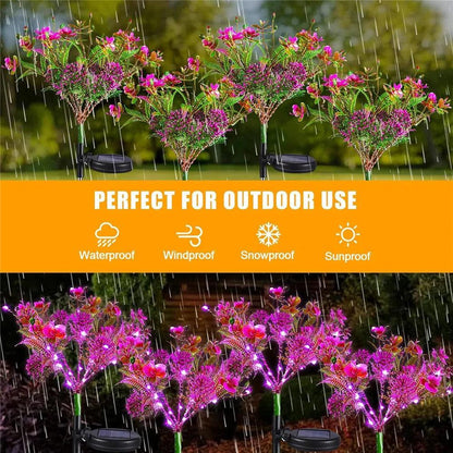 LED Outdoor Solar Phalaenopsis Flower Light With Waterproof IP65 For Garden Decor - Lumaz