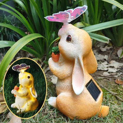 LED Outdoor Solar Resin Rabbit Light For Garden Decoration - Lumaz