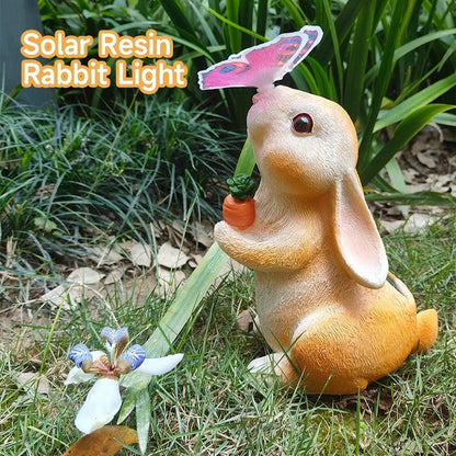 LED Outdoor Solar Resin Rabbit Light For Garden Decoration - Lumaz