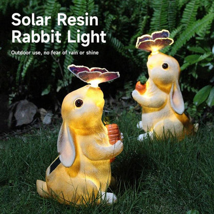 LED Outdoor Solar Resin Rabbit Light For Garden Decoration - Lumaz