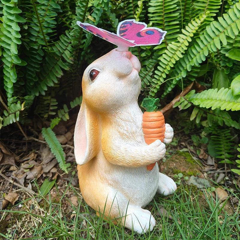 LED Outdoor Solar Resin Rabbit Light For Garden Decoration - Lumaz