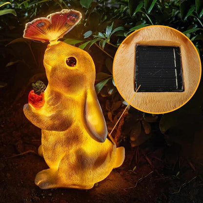 LED Outdoor Solar Resin Rabbit Light For Garden Decoration - Lumaz