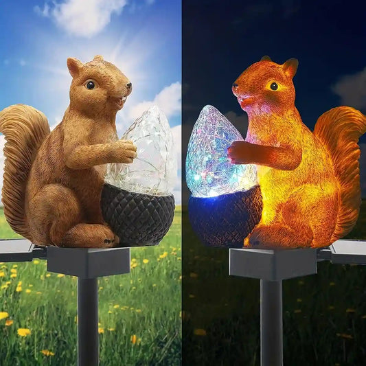 LED Outdoor Solar Squirrel Stake Light For Garden Decoration - Lumaz