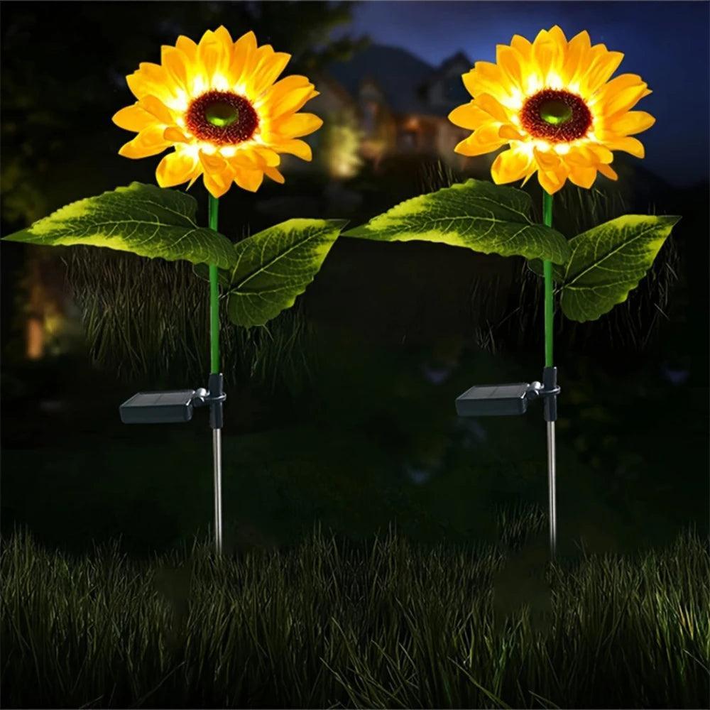 LED Outdoor Solar Sunflower Light For Garden Decoration - Lumaz