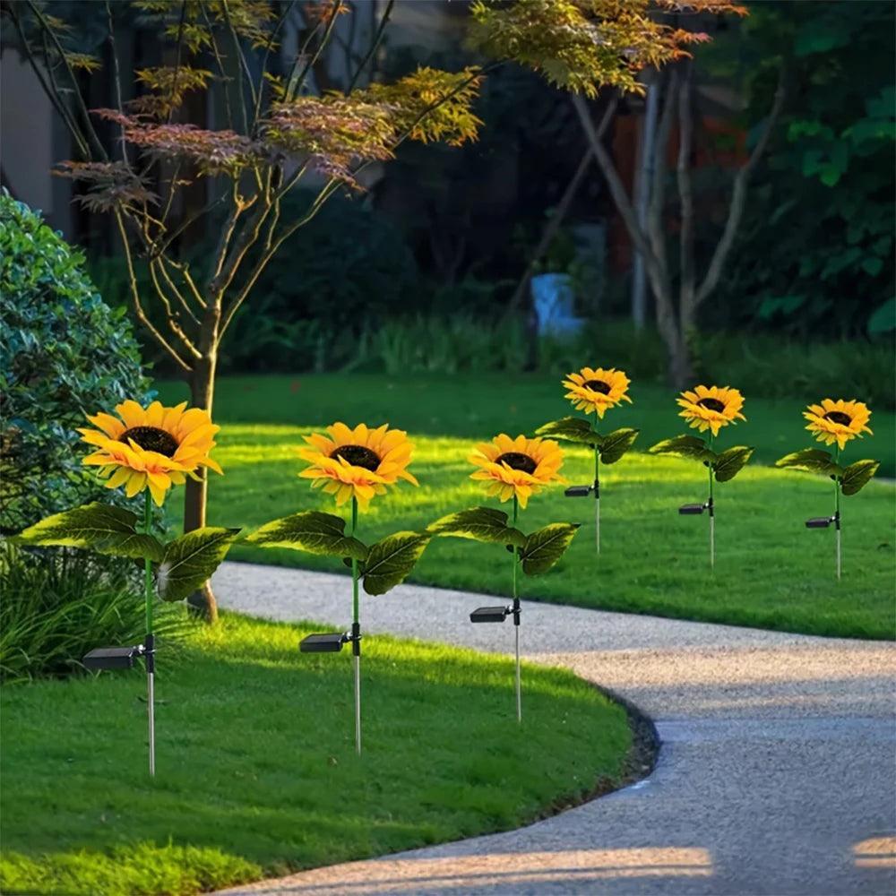 LED Outdoor Solar Sunflower Light For Garden Decoration - Lumaz