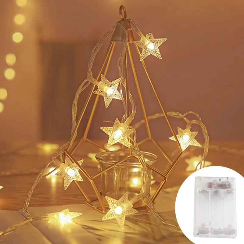 LED Outdoor String Lights - Star Chain Lights, Fairy Lights With USB Plug - Lumaz