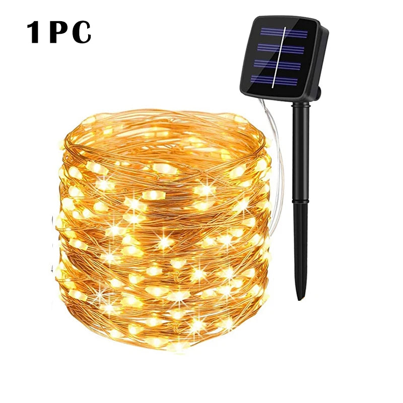 LED Solar String Light Outdoor Fairy String Lights Waterproof - Lumaz