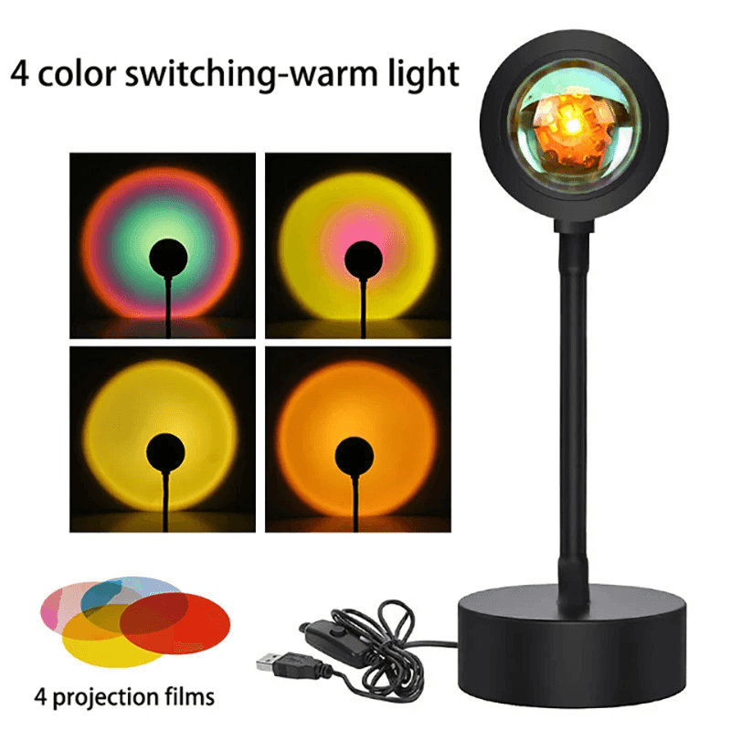 LED Sunset Lamp Mood Lights For Bedroom Living Room - Lumaz