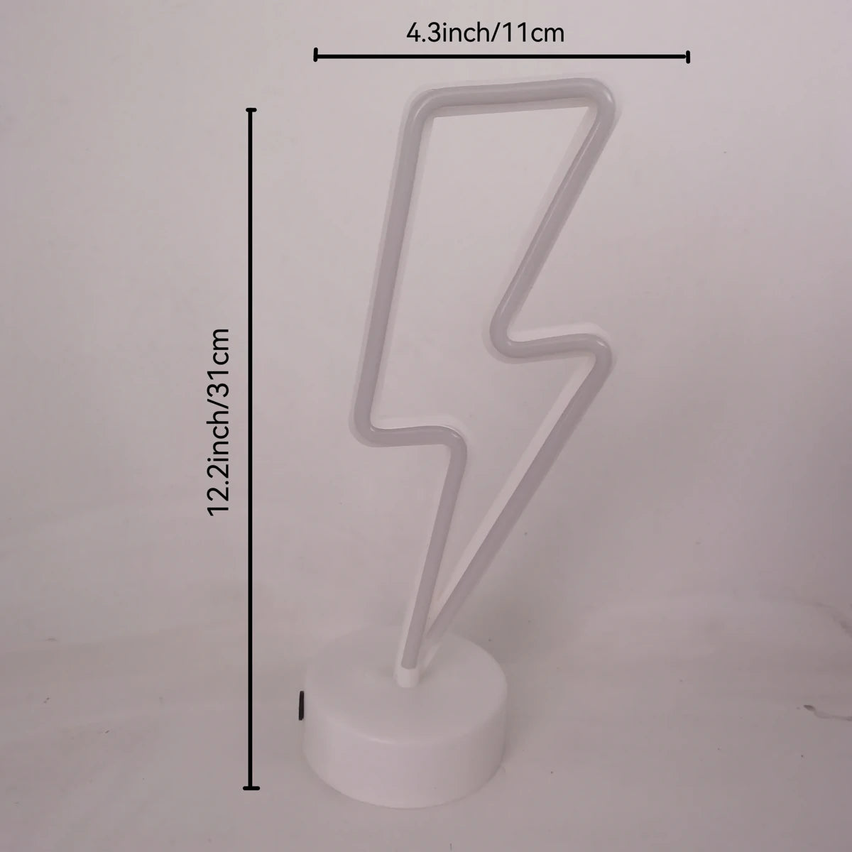 Battery Powered Led Sign Lightning-shaped LED Neon Sign - USB & Battery Powered, Flexible LED S ...