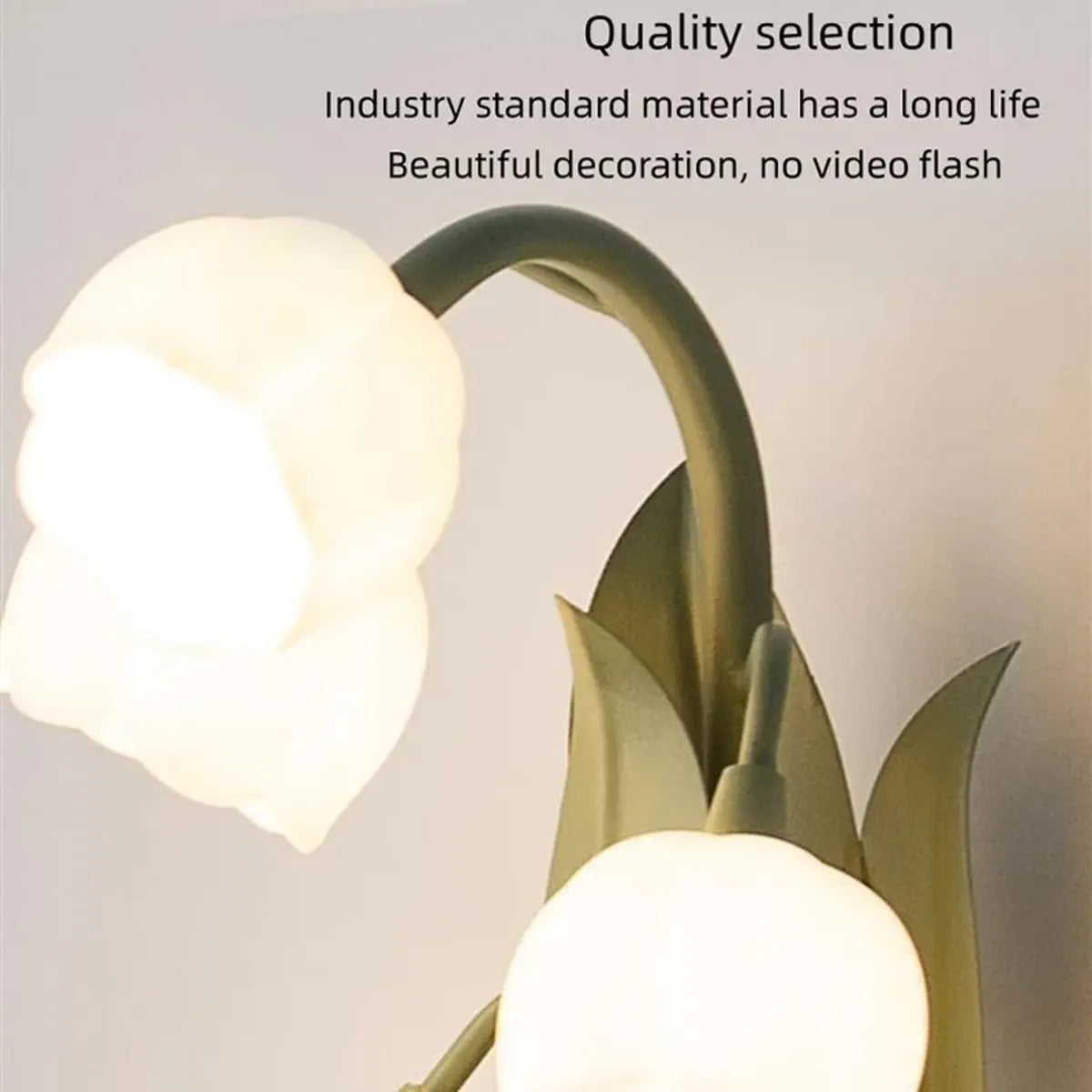 Lily of the valley lamp on a nightstand