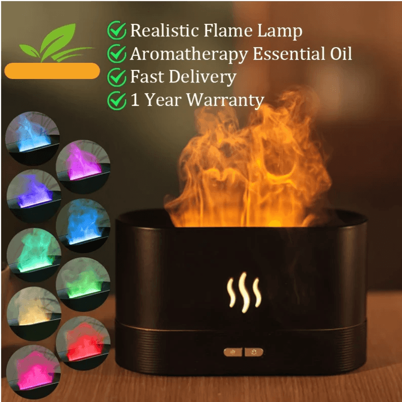 Lumaz Essential Oil Flame LED Lamp Diffuser - Lumaz