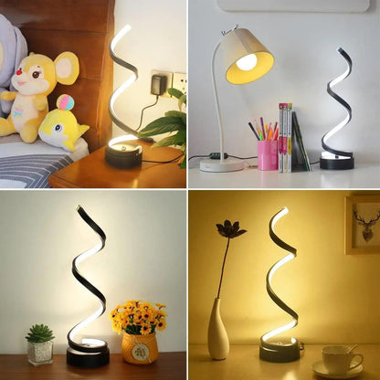 Lumaz Modern Spiral Dimmable LED Table Lamp - Lumaz