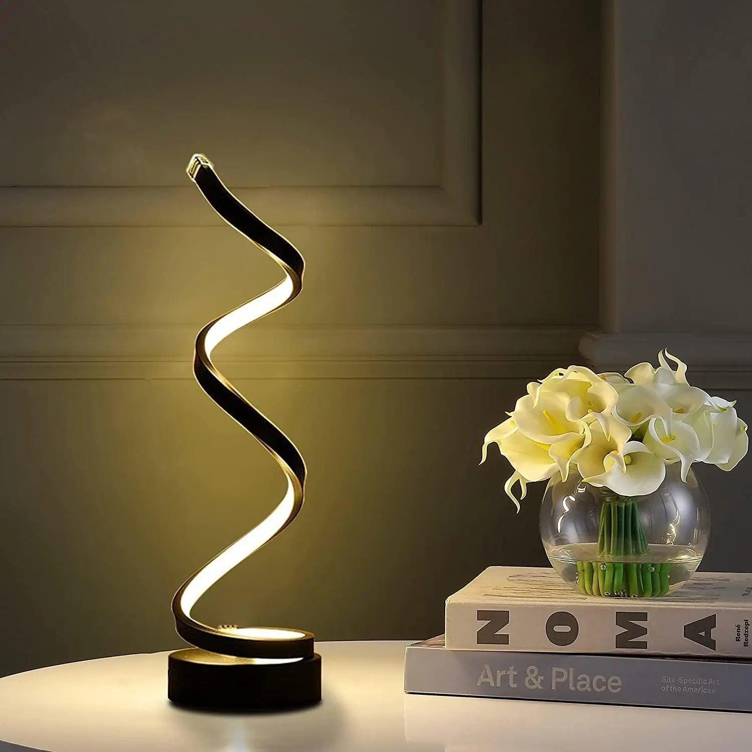 Lumaz Modern Spiral Dimmable LED Table Lamp - Lumaz