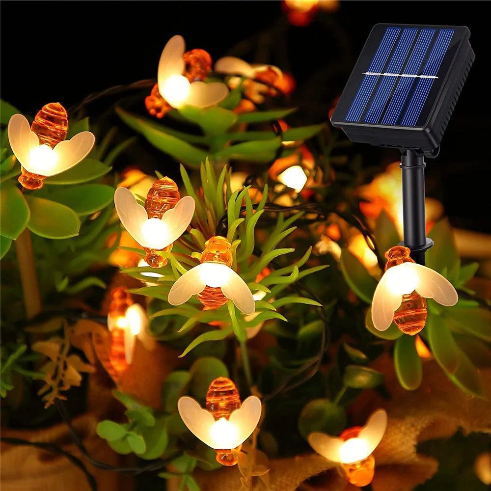 LED Cute Bee Outdoor Solar String Light With 20LEDs For Garden Decoration - Lumaz