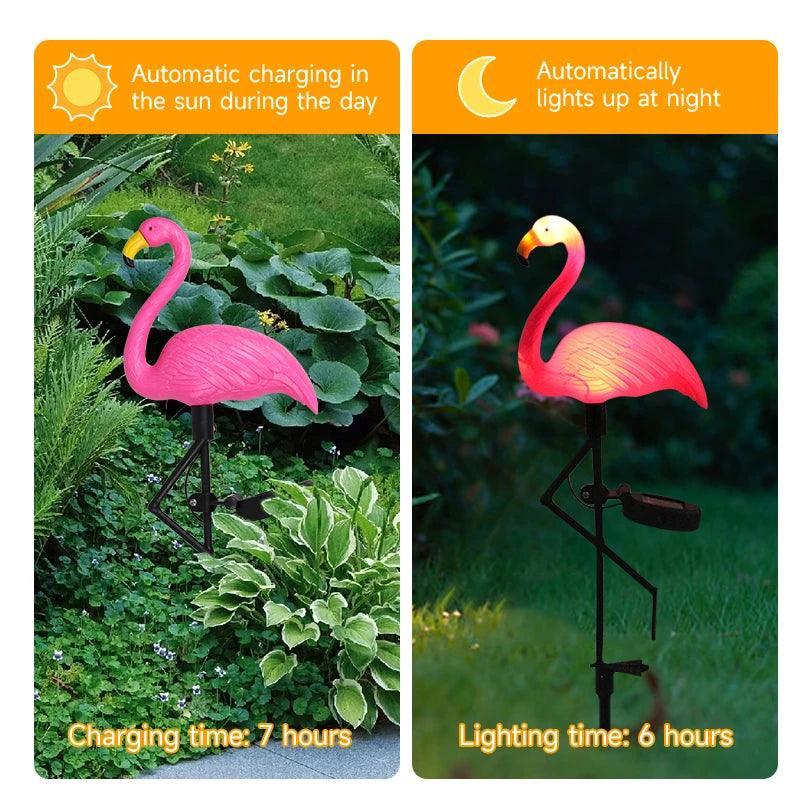 LED Outdoor Solar Flamingo Light For Garden Decoration - Lumaz