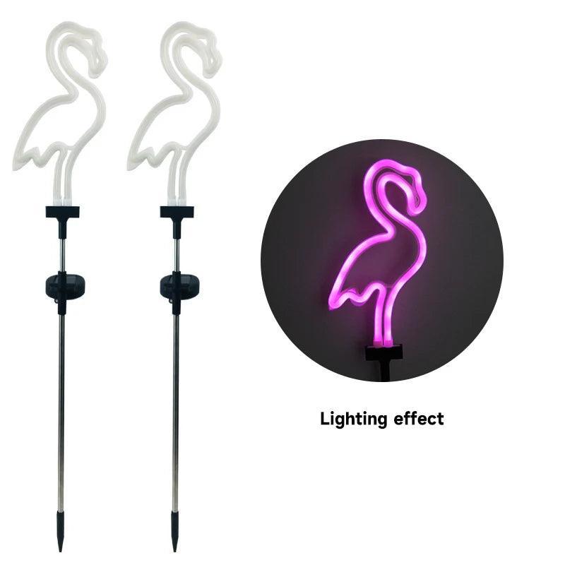 LED Outdoor Solar Flamingo Light For Garden Decoration - Lumaz