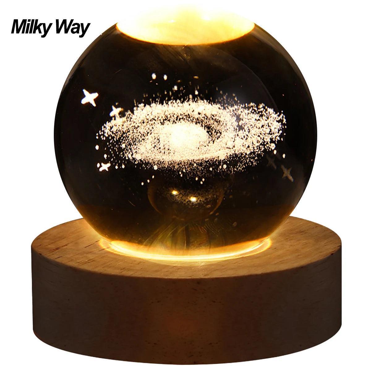 Lumaz Planetary Crystal Ball LED Night Light - Lumaz