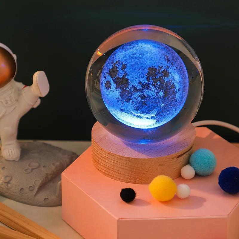 Lumaz Planetary Crystal Ball LED Night Light - Lumaz