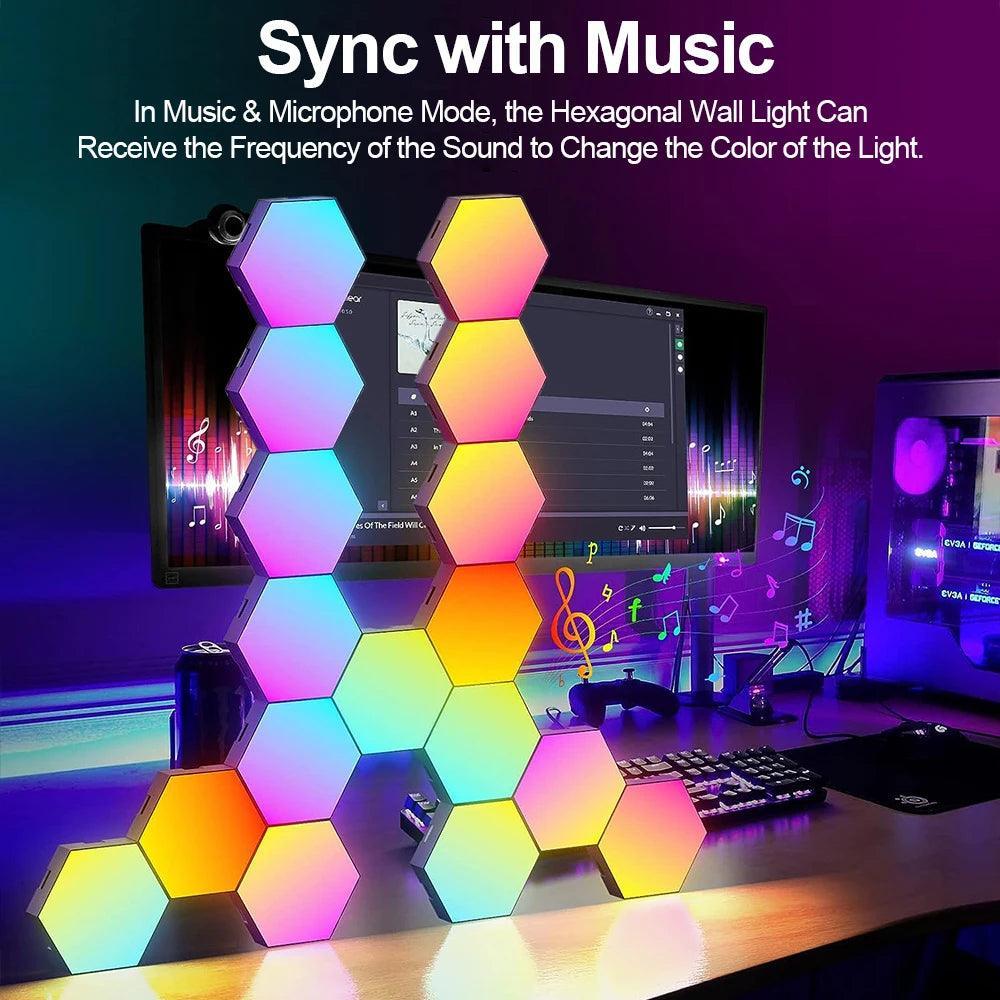 Lumaz Smart RGB Hexagon LED Wall Lights - Lumaz