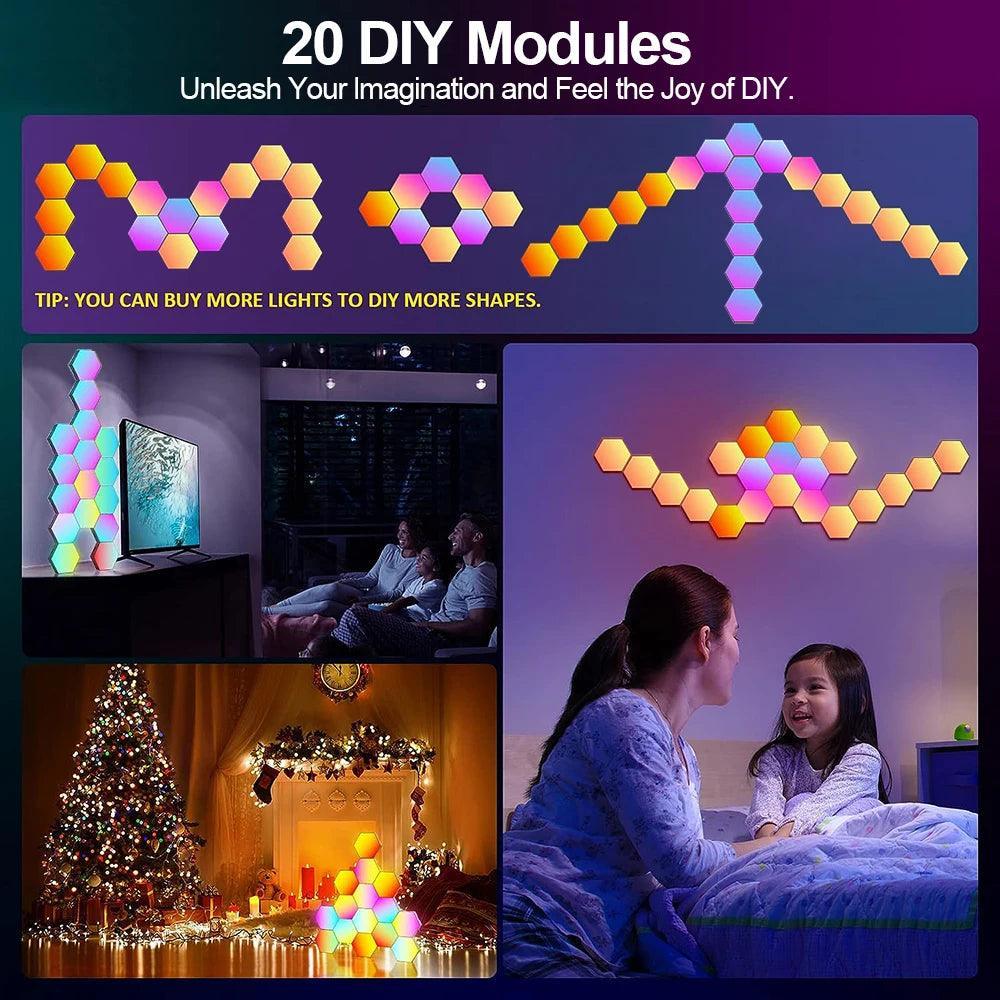 Lumaz Smart RGB Hexagon LED Wall Lights - Lumaz